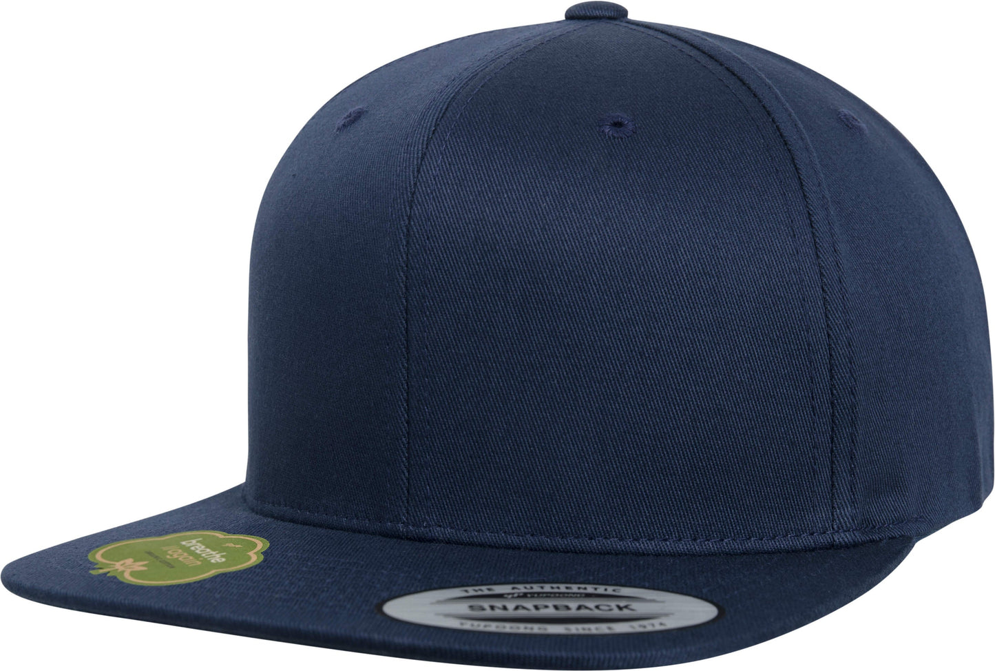 Flexfit Yupoong Organic Cotton Snapback Cap Adjustable Flat Visor 6089Oc