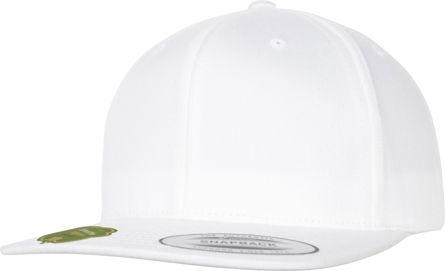 Flexfit Yupoong Organic Cotton Snapback Cap Adjustable Flat Visor 6089Oc