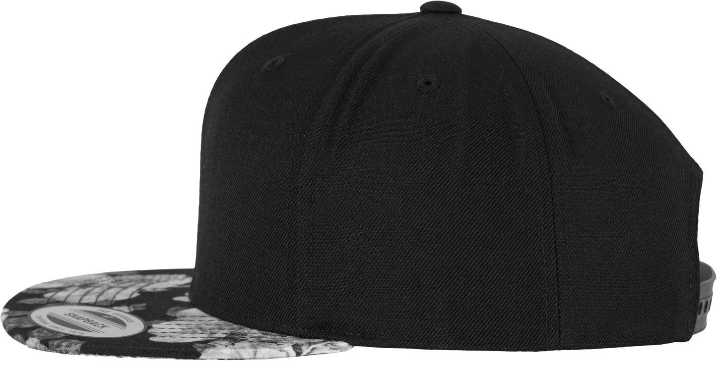 Flexfit Yupoong Roses Snapback Cap Classic Baseball Shape Reinforced Front