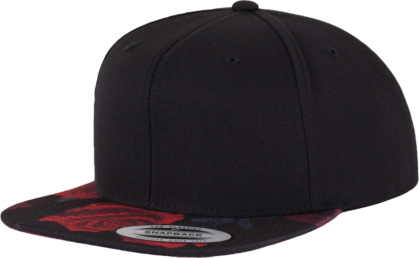 Flexfit Yupoong Roses Snapback Cap Classic Baseball Shape Reinforced Front