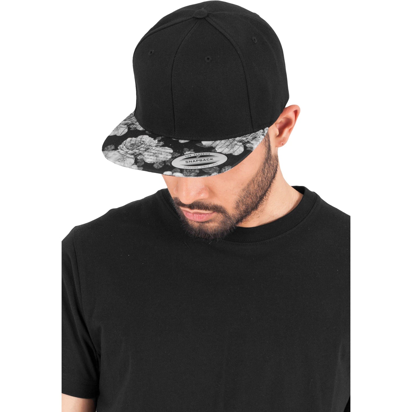Flexfit Yupoong Roses Snapback Cap Classic Baseball Shape Reinforced Front