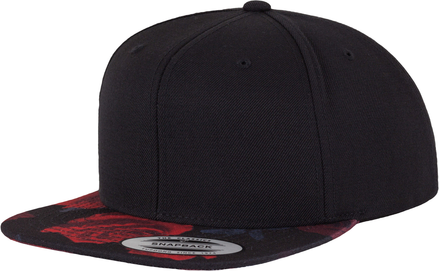 Flexfit Yupoong Roses Snapback Cap Classic Baseball Shape Reinforced Front