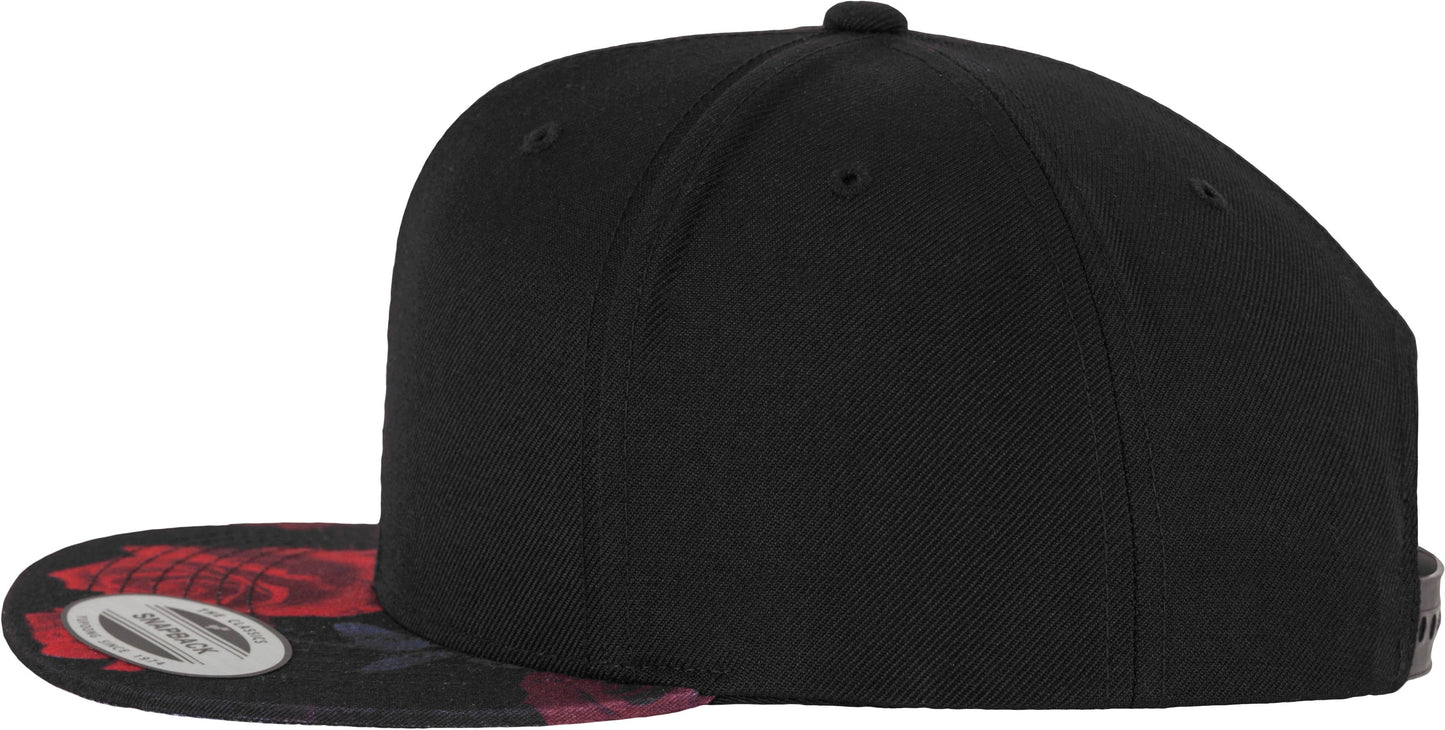 Flexfit Yupoong Roses Snapback Cap Classic Baseball Shape Reinforced Front