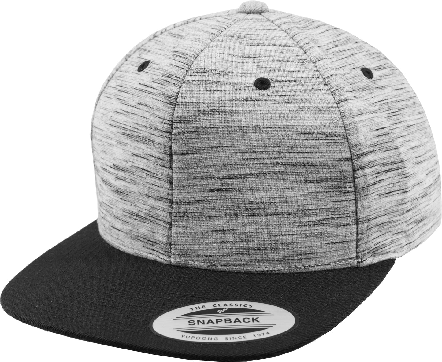 Flexfit Yupoong Stripes Melange Crown Snapback Hat Classic Wool-Blend 6089Sc