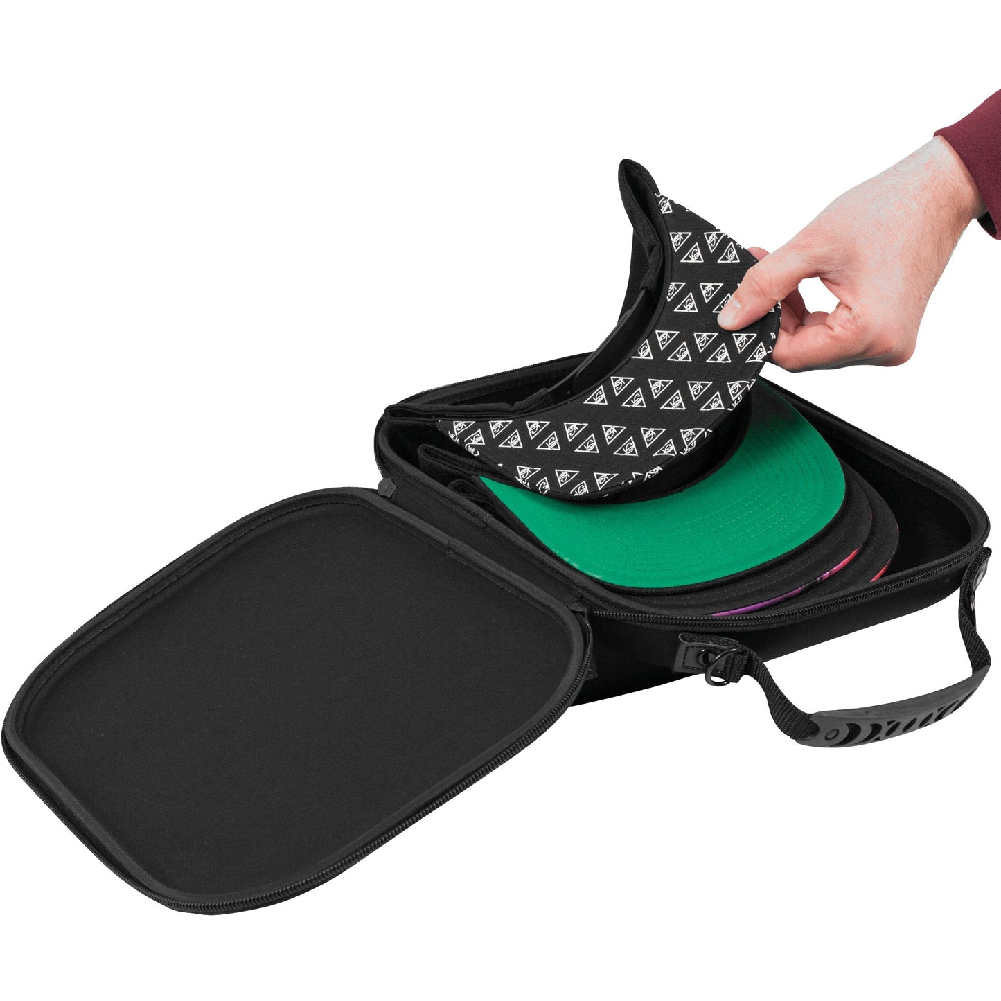 Flexfit By Yupoong Cap Carrier for 6 Caps, Crush Proof, Washable, Black