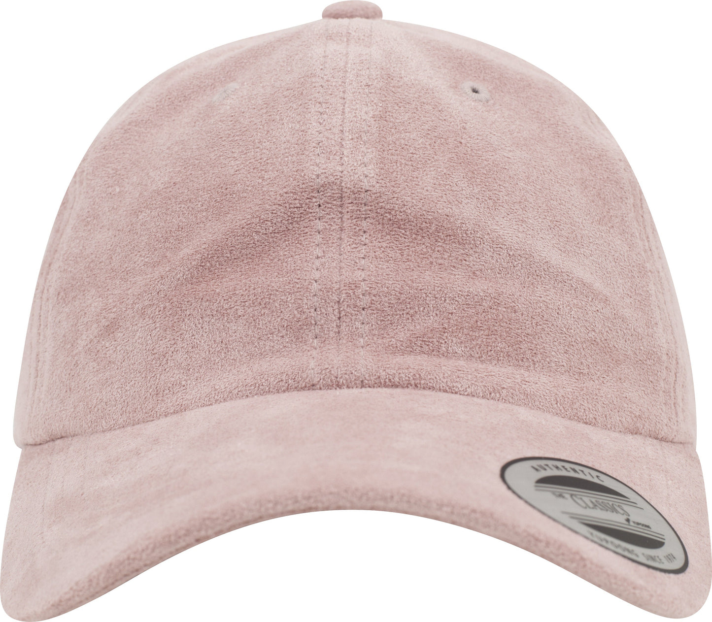 Flexfit Yupoong Low-Profile Velours Cap Suede Curved Visor Antique Brass Buckle