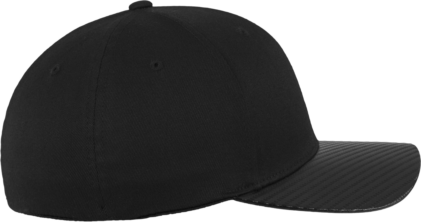 Flexfit By Yupoong Carbon Flexfit Cap Athletic Shape Hard Buckram Visor S/M L/XL