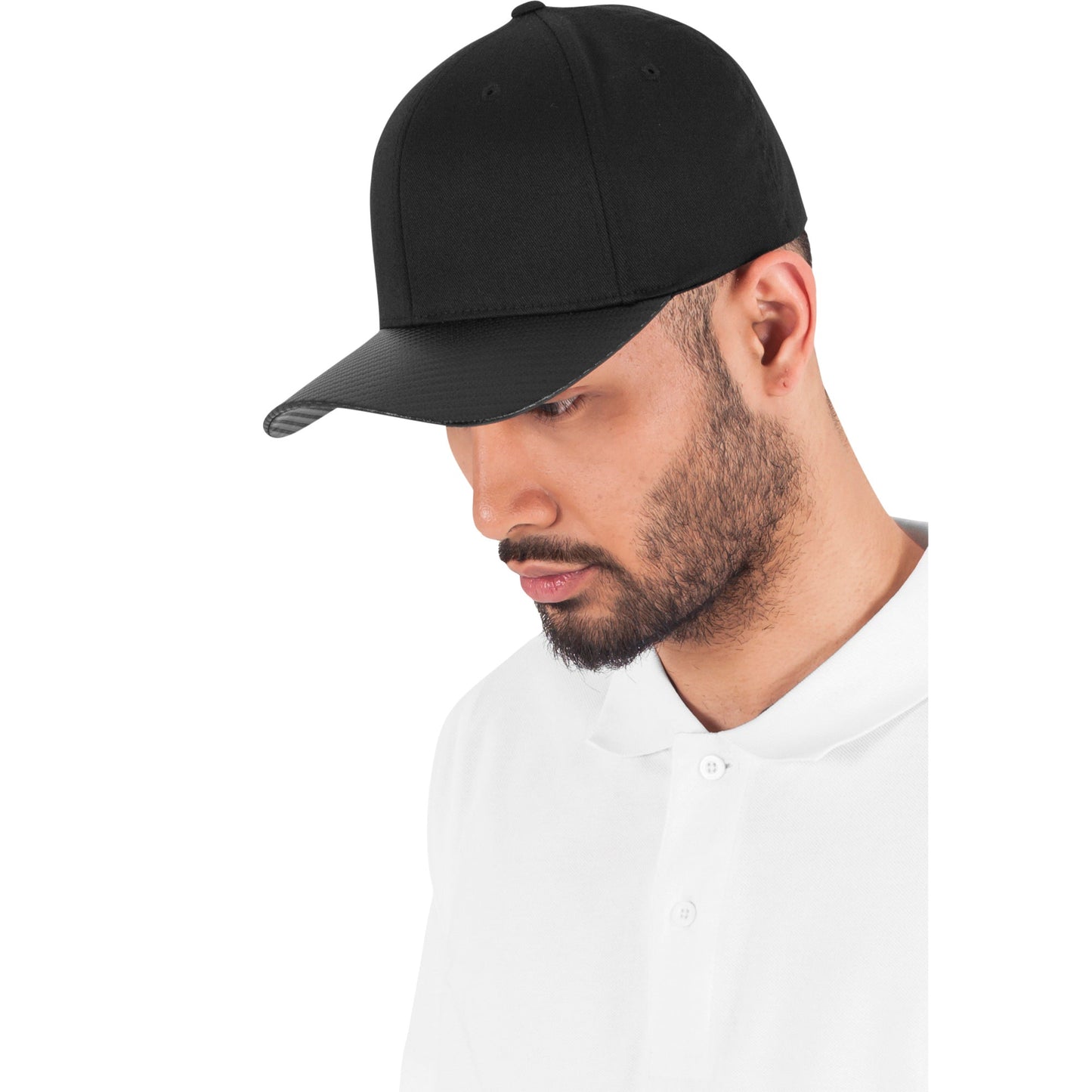 Flexfit By Yupoong Carbon Flexfit Cap Athletic Shape Hard Buckram Visor S/M L/XL