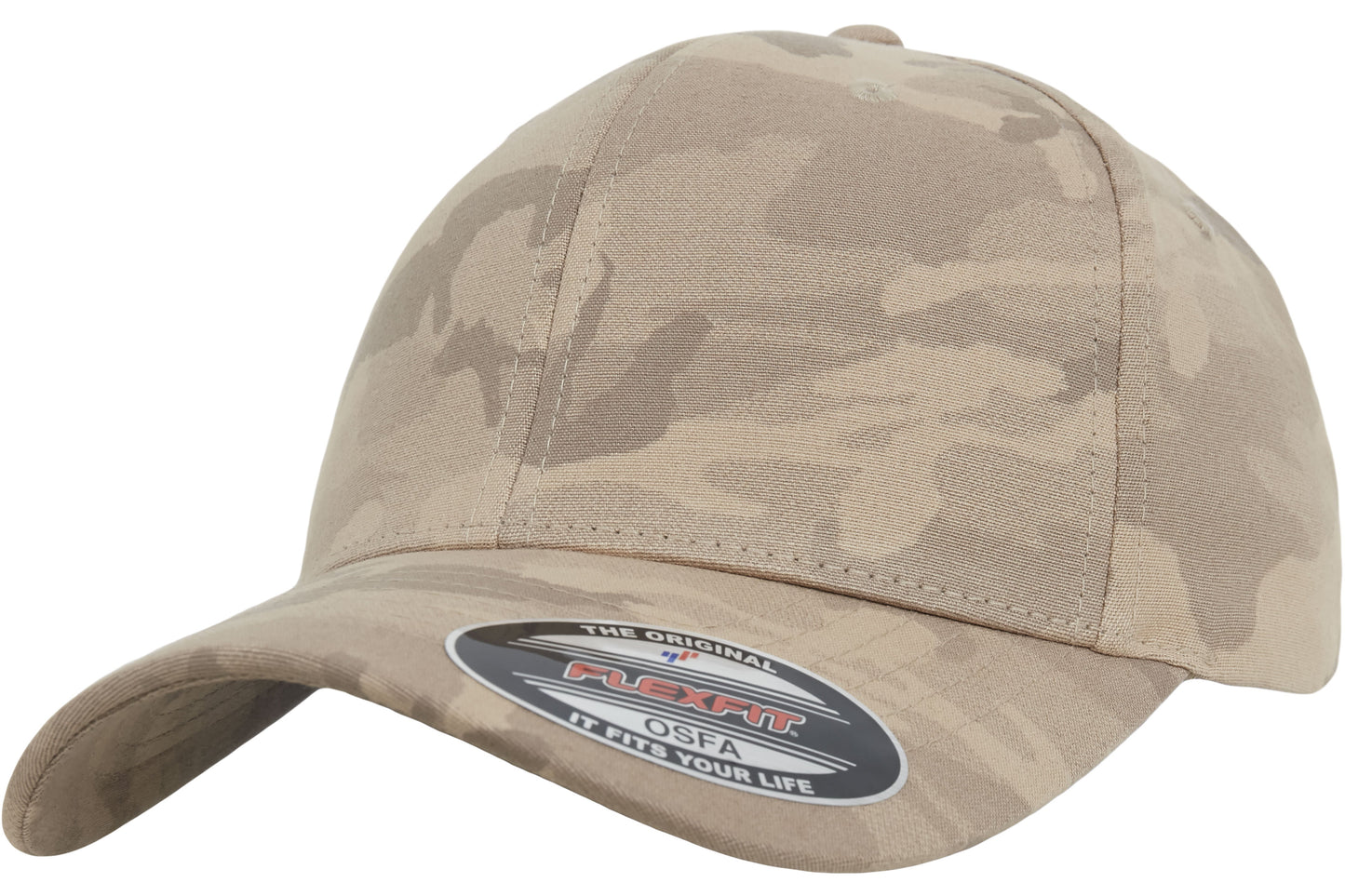 Flexfit By Yupoong Light Camo Cap 6277Lc Pre-Bent Visor Urban Style S/M L/XL