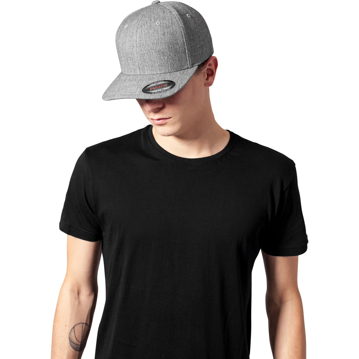 Flexfit By Yupoong 6277Ps Mottled Grey Linen Cap with Flexfit Technology