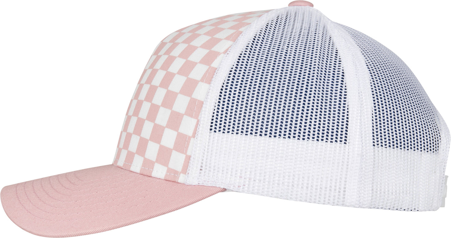 Flexfit Yupoong Checkerboard Retro Trucker Cap Snapback Mesh Back 6506Cb