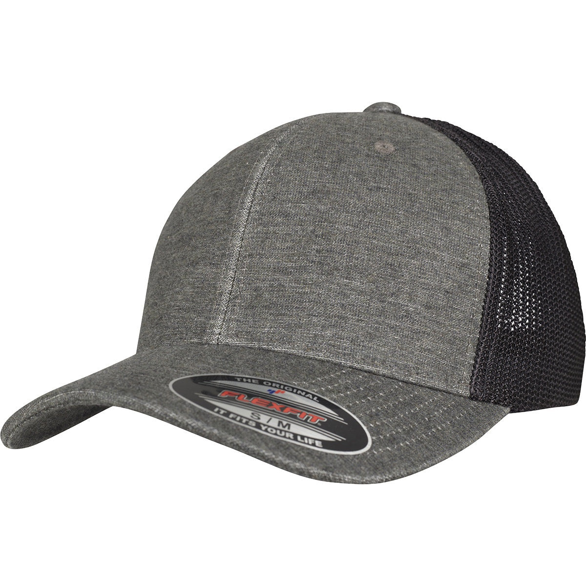 Flexfit Yupoong Retro Trucker Melange Cap Soft Fabric Mesh Adjustable S/M L/XL