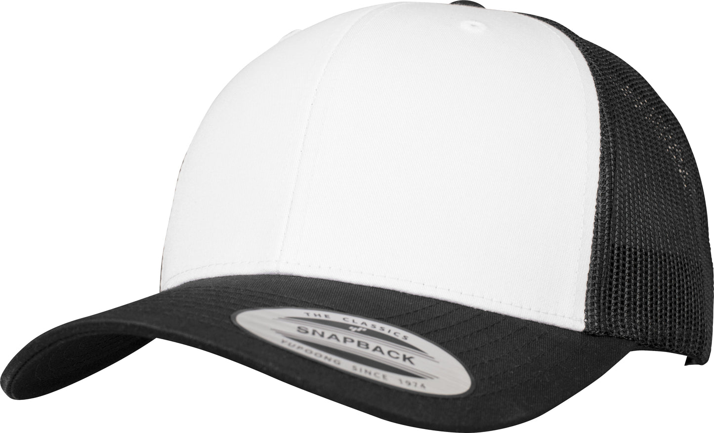 Flexfit Yupoong Retro Trucker Cap Coloured Front White Canvas Mesh Back