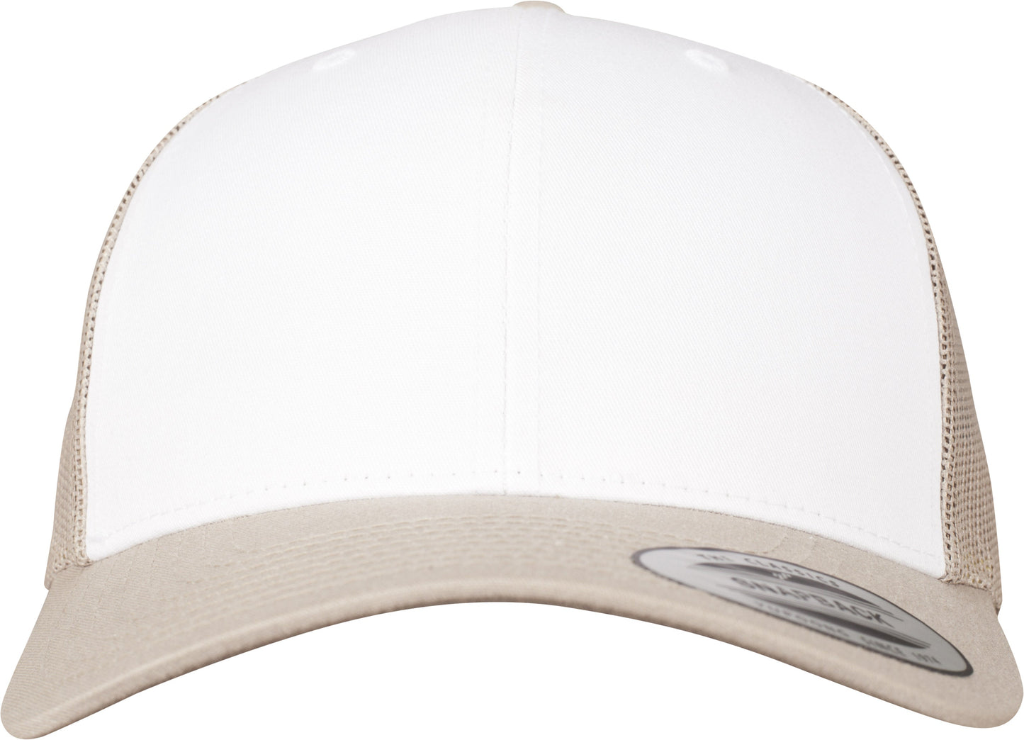 Flexfit Yupoong Retro Trucker Cap Coloured Front White Canvas Mesh Back