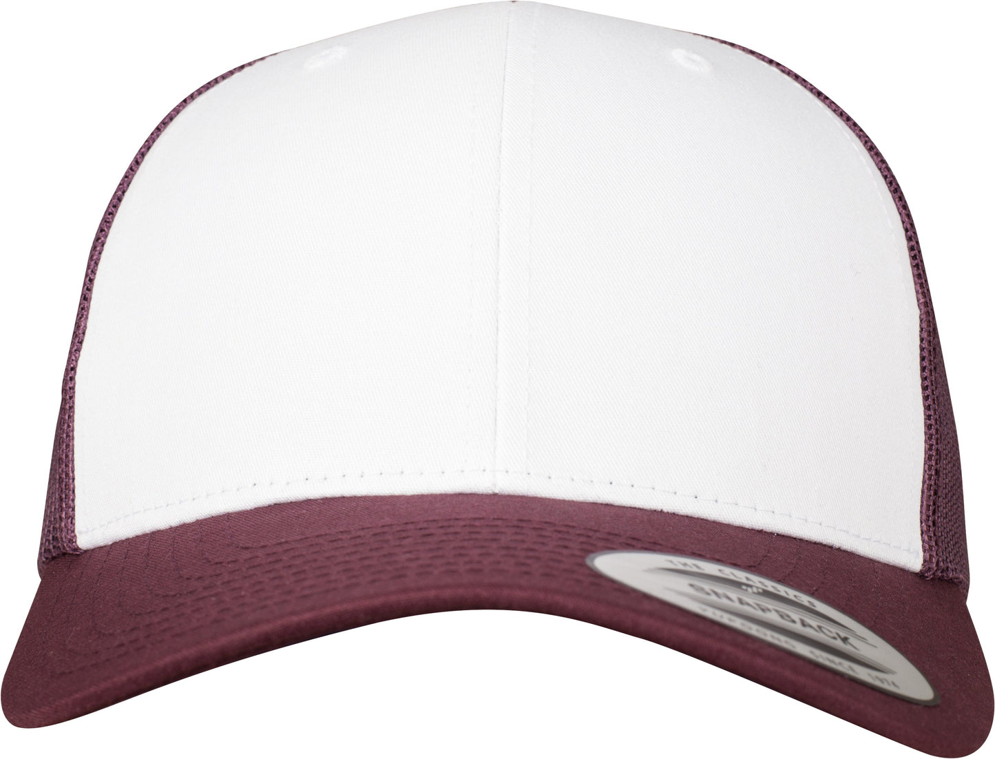 Flexfit Yupoong Retro Trucker Cap Coloured Front White Canvas Mesh Back