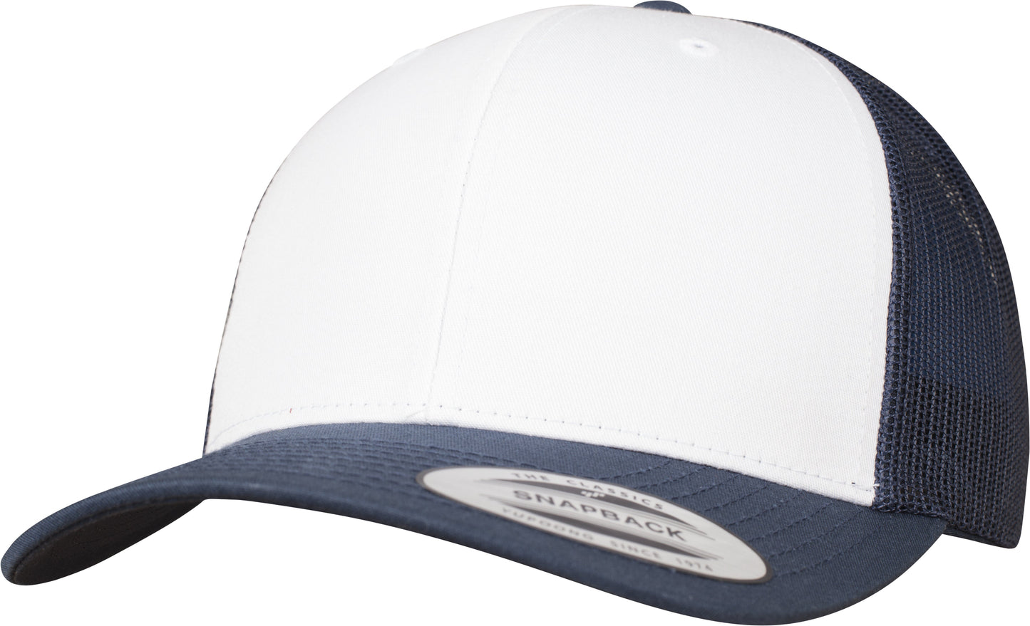 Flexfit Yupoong Retro Trucker Cap Coloured Front White Canvas Mesh Back