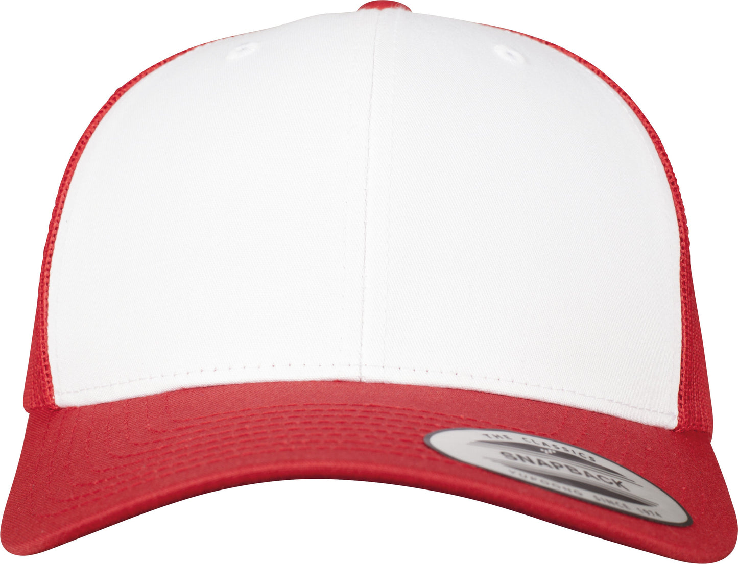 Flexfit Yupoong Retro Trucker Cap Coloured Front White Canvas Mesh Back