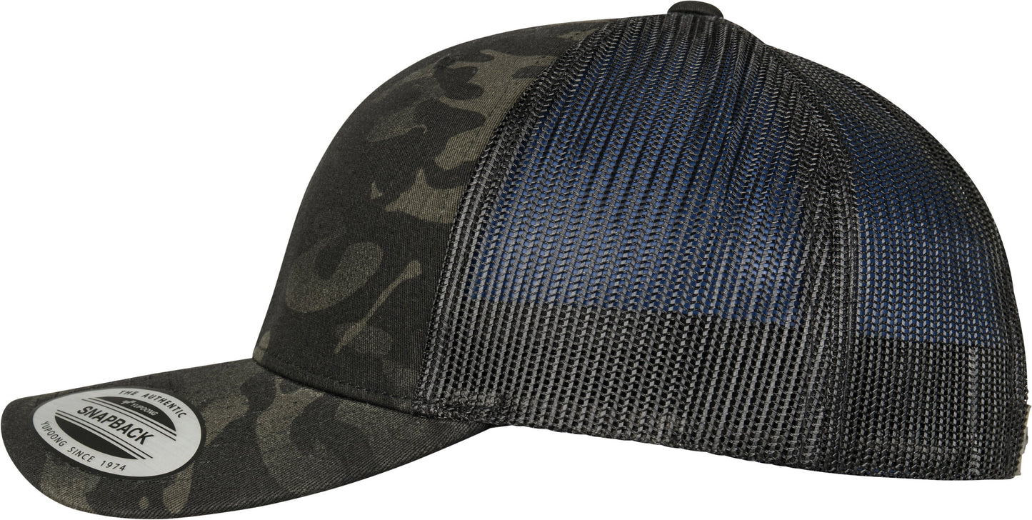 Flexfit Yupoong Retro Trucker Cap Multicam Camo Snapback Mesh One Size