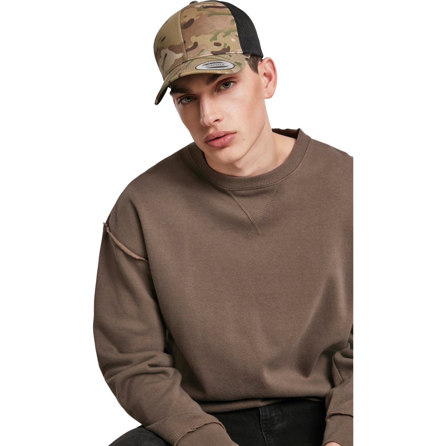 Flexfit Yupoong Retro Trucker Cap Multicam Camo Snapback Mesh One Size