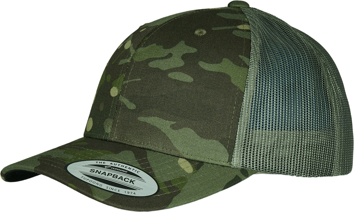 Flexfit Yupoong Retro Trucker Cap Multicam Camo Snapback Mesh One Size