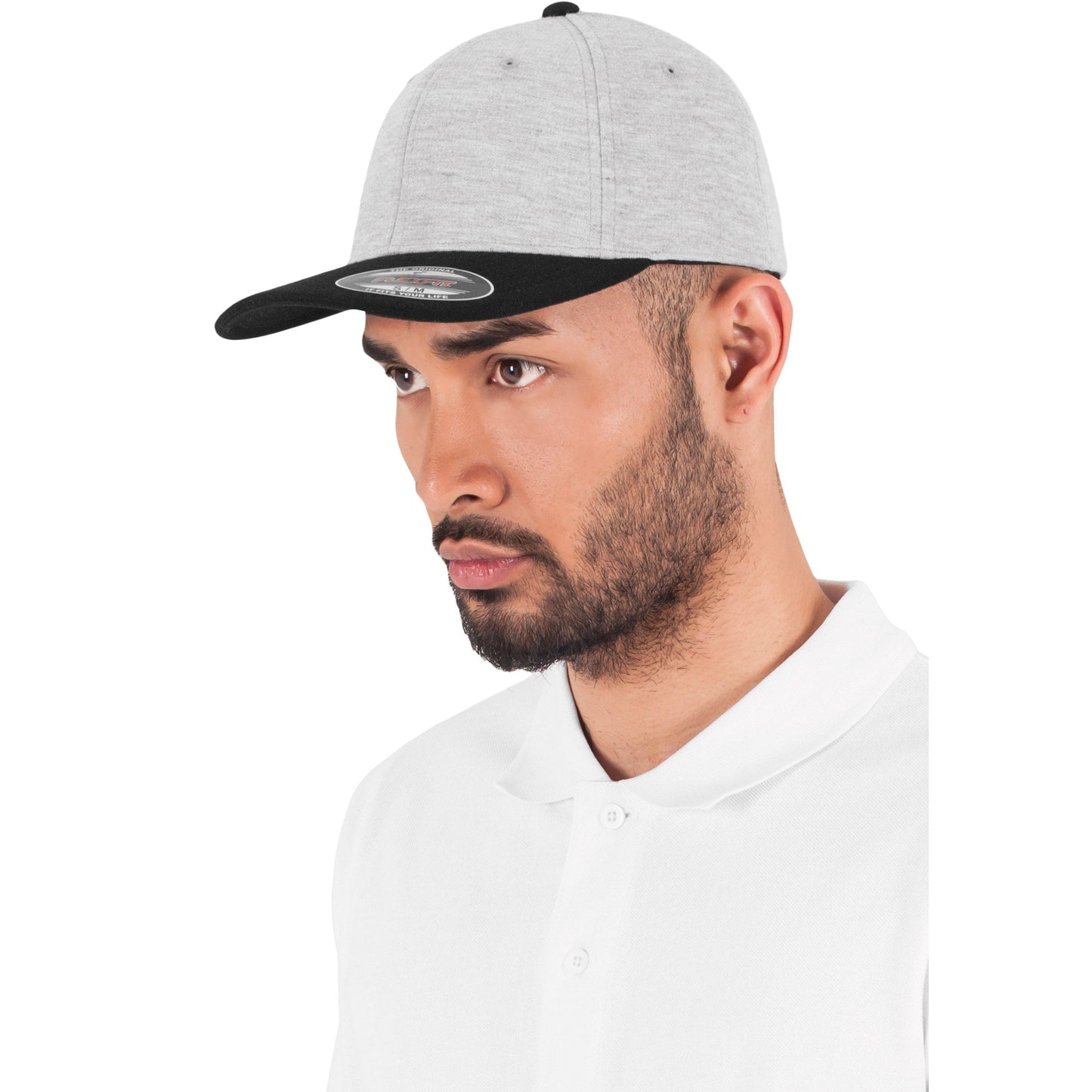 Flexfit By Yupoong Double Jersey 2-Tone Cap Soft Fabric Hard Buckram S/M L/XL