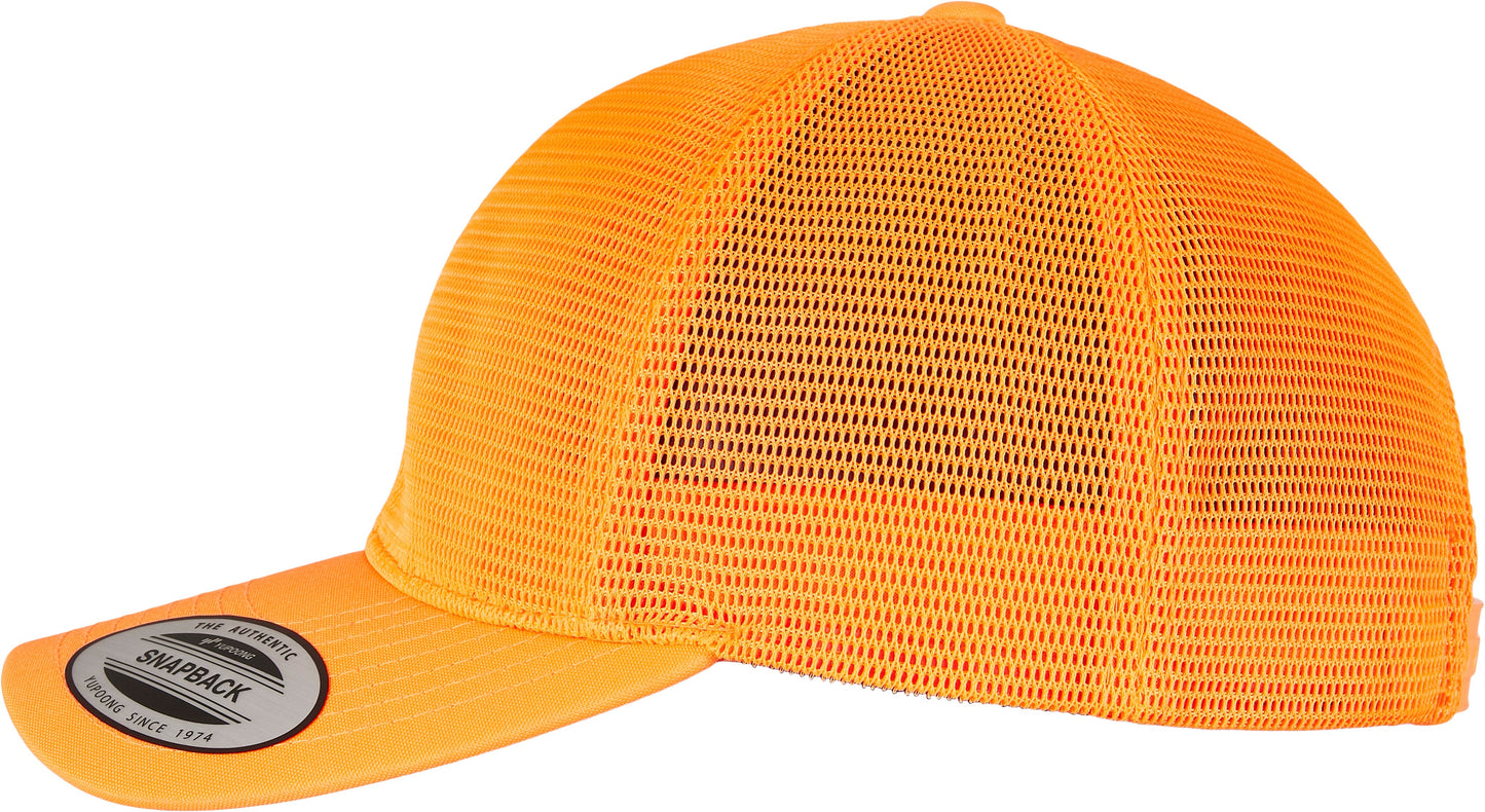 Flexfit Yupoong 360Â° Omnimesh Cap Snapback Breathable One Size Fits All