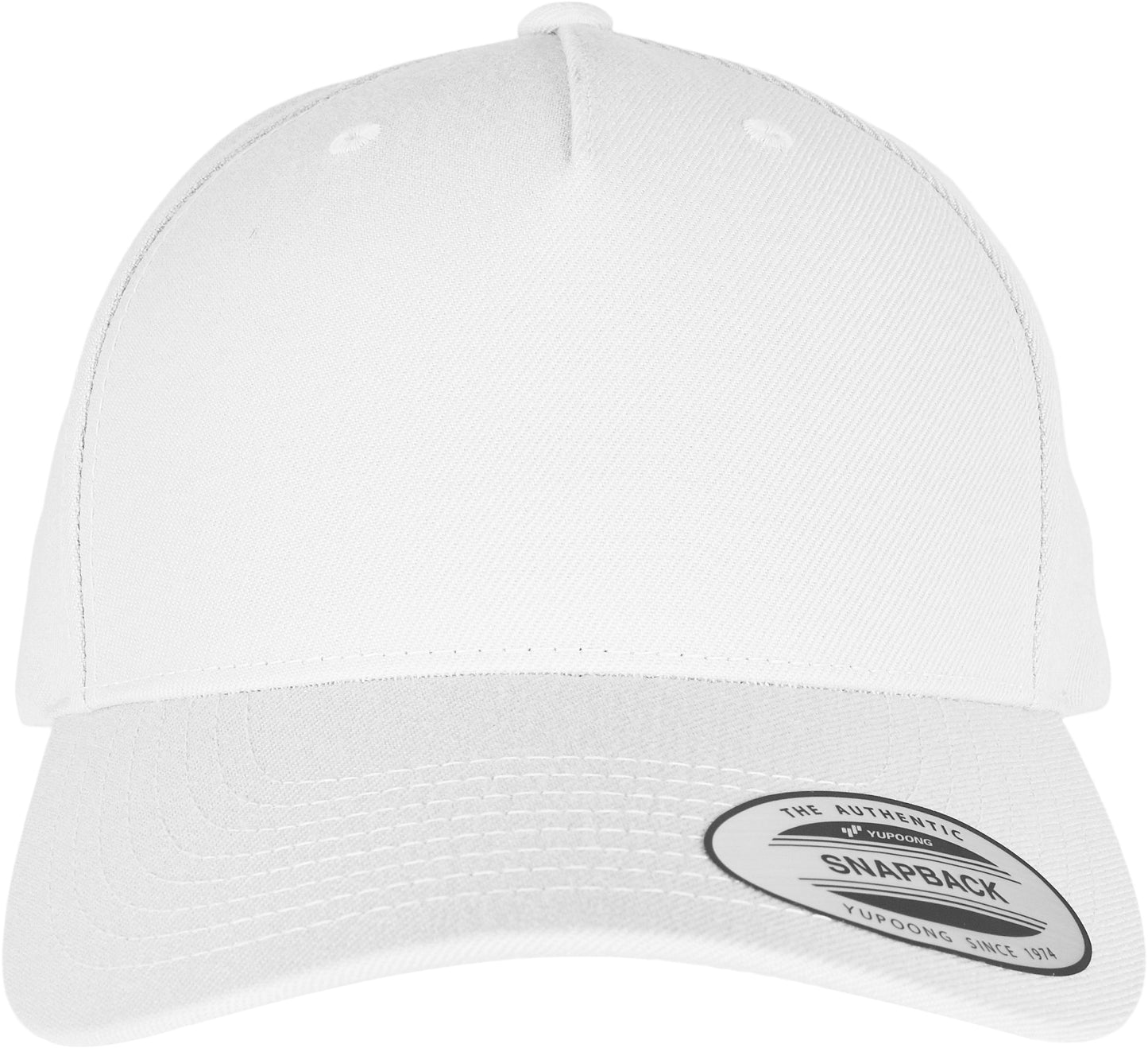 Flexfit Yupoong 5-Panel Snapback Cap Curved Visor Adjustable One Size Classic