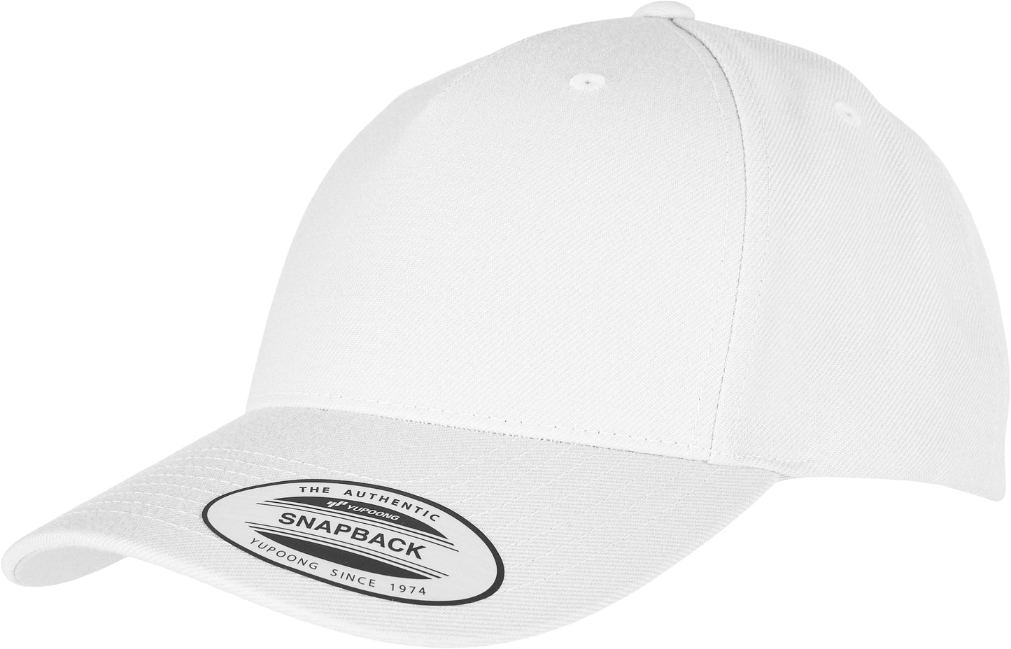 Flexfit Yupoong 5-Panel Snapback Cap Curved Visor Adjustable One Size Classic