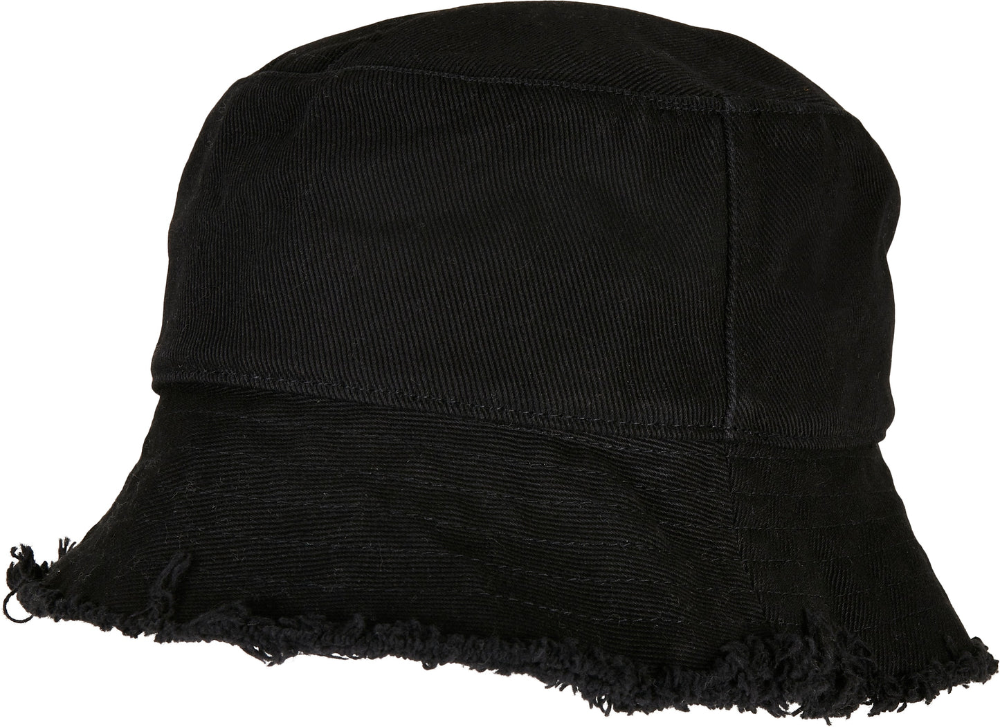Flexfit Yupoong Open Edge Bucket Hat Frayed Brim One Size Cotton Casual
