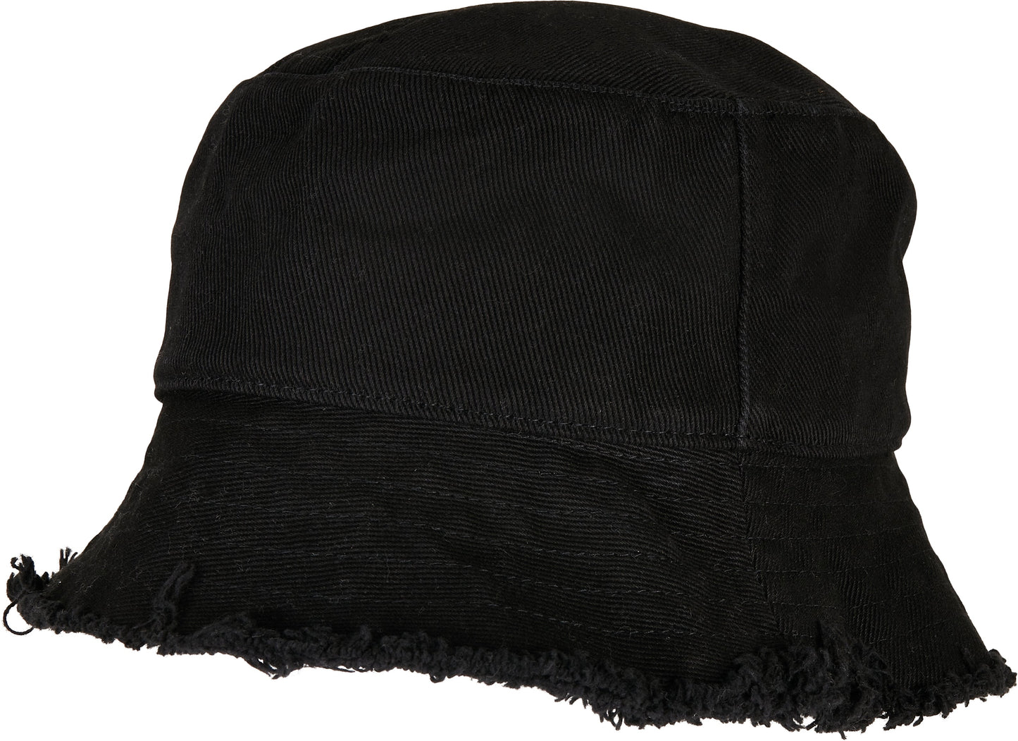 Flexfit Yupoong Open Edge Bucket Hat Frayed Brim One Size Cotton Casual