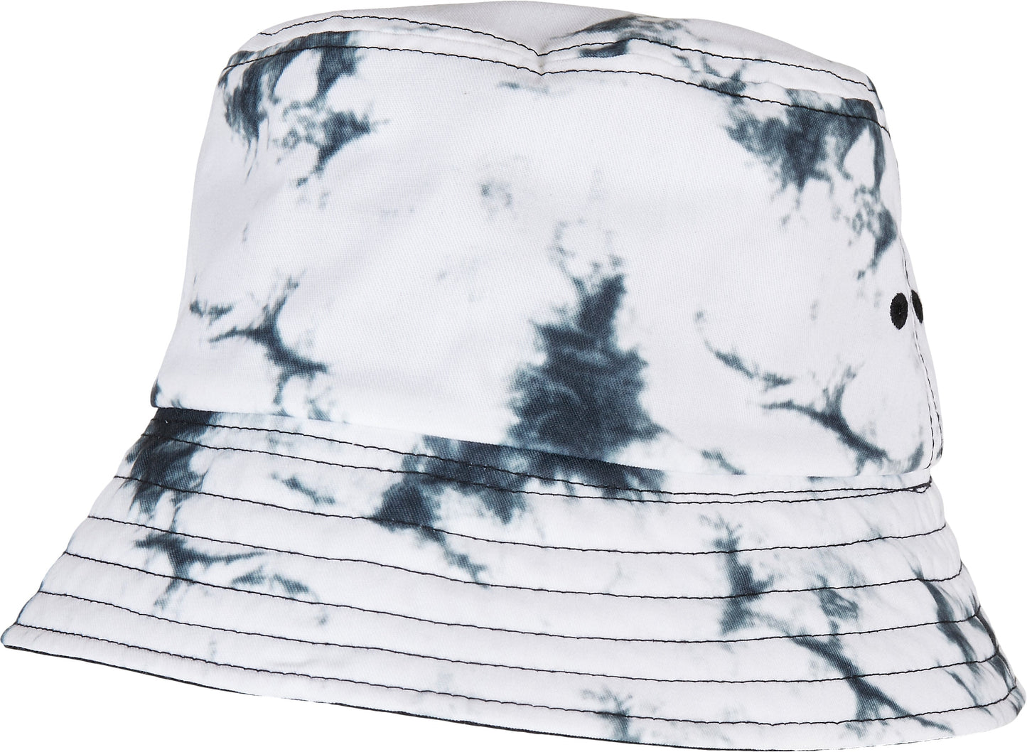 Flexfit Yupoong Reversible Batik Dye Bucket Hat Black Polyester One Size