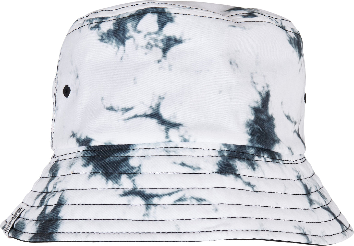 Flexfit Yupoong Reversible Batik Dye Bucket Hat Black Polyester One Size