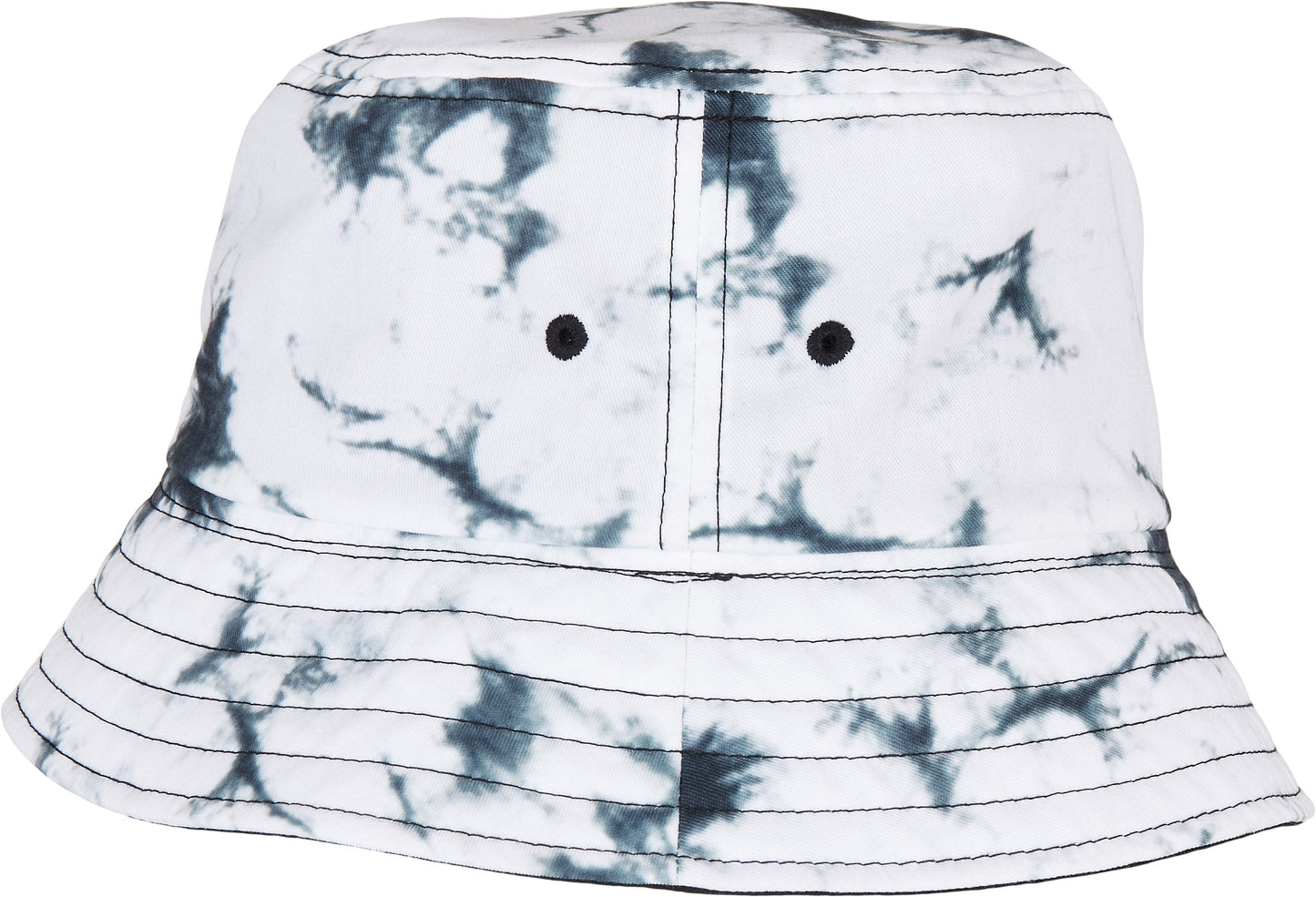 Flexfit Yupoong Reversible Batik Dye Bucket Hat Black Polyester One Size