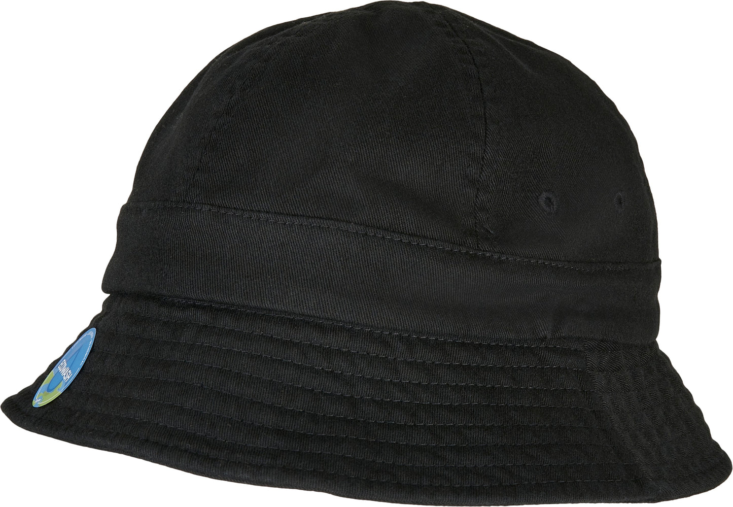 Flexfit By Yupoong Eco Wash Bucket Hat Six Panel Design One Size Cotton Spandex