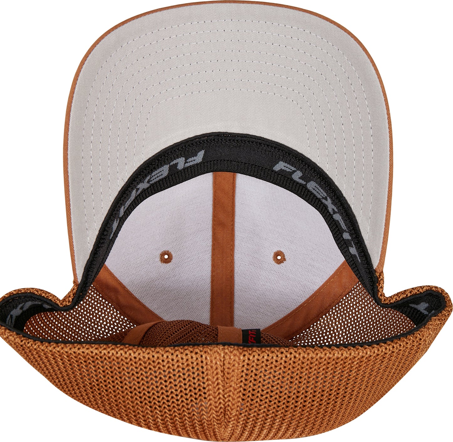 Flexfit By Yupoong Mesh Trucker Cap Curved Brim Comfortable One Size Black