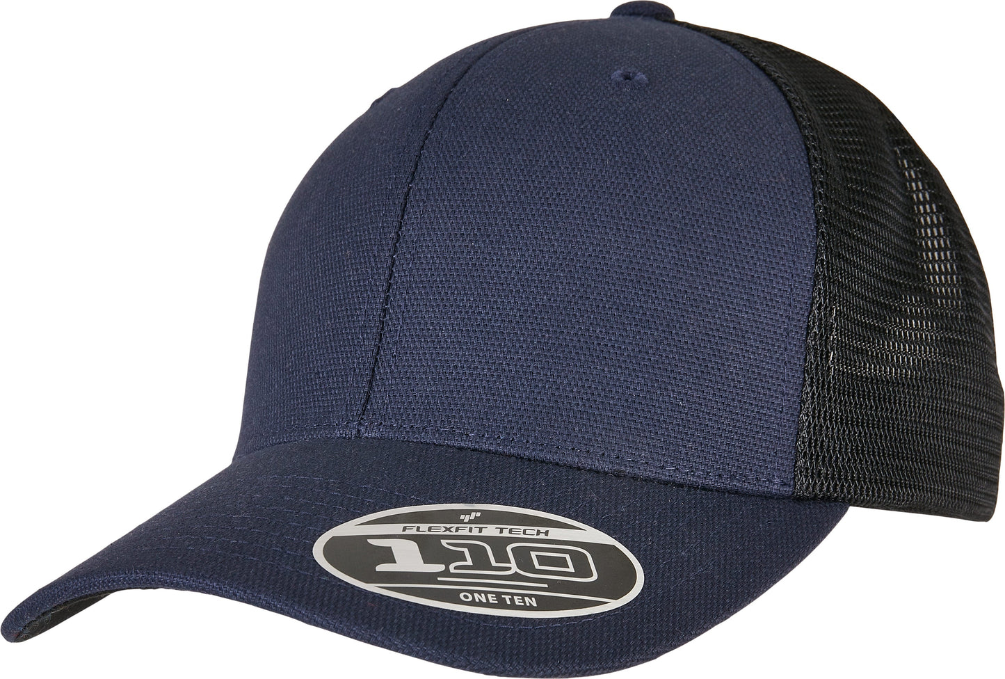 Flexfit Yupoong 110 Structured Canvas Trucker Cap Snapback One Size Black