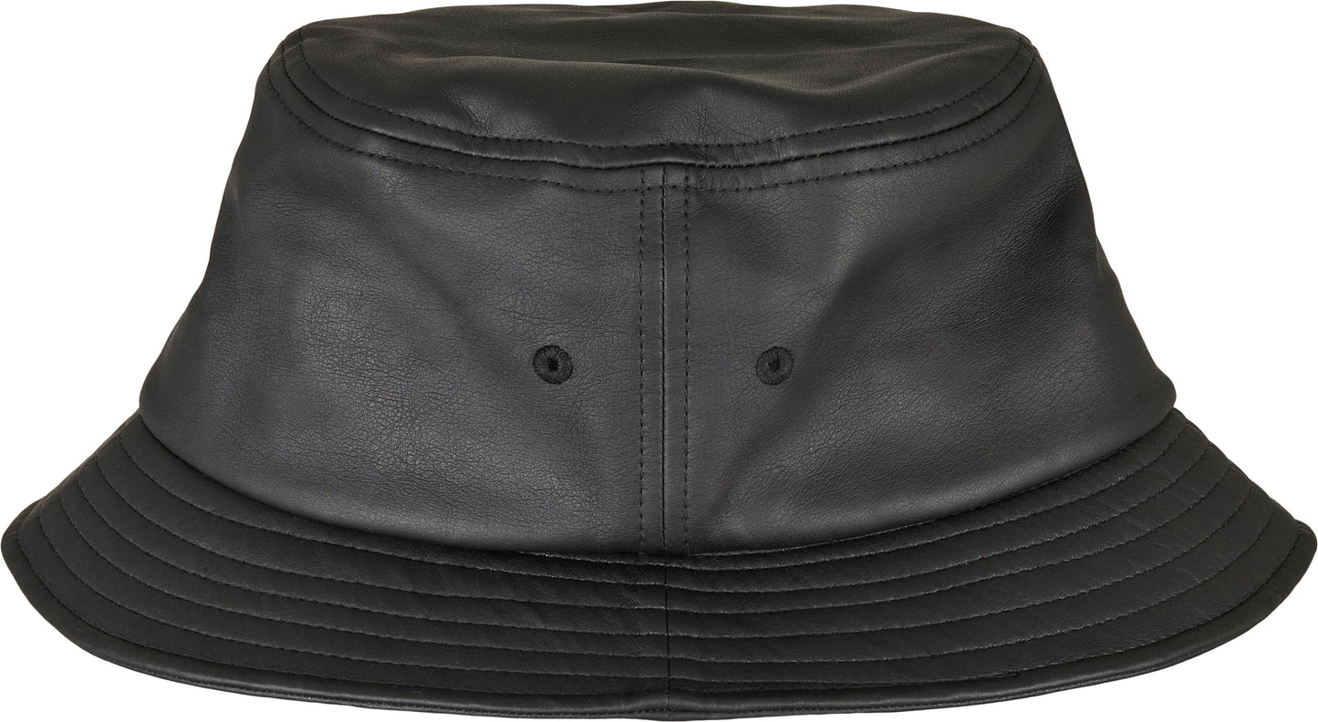 Flexfit Imitation Leather Bucket Hat 5003IL Quilted Brim One Size Streetwear