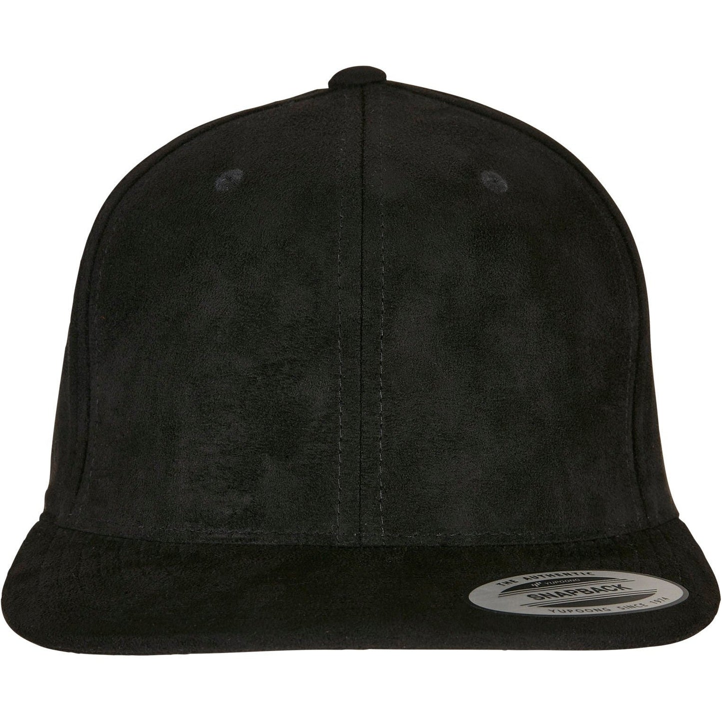 Flexfit Yupoong Imitation Suede Leather Snapback Cap Flat Visor Six-Panel