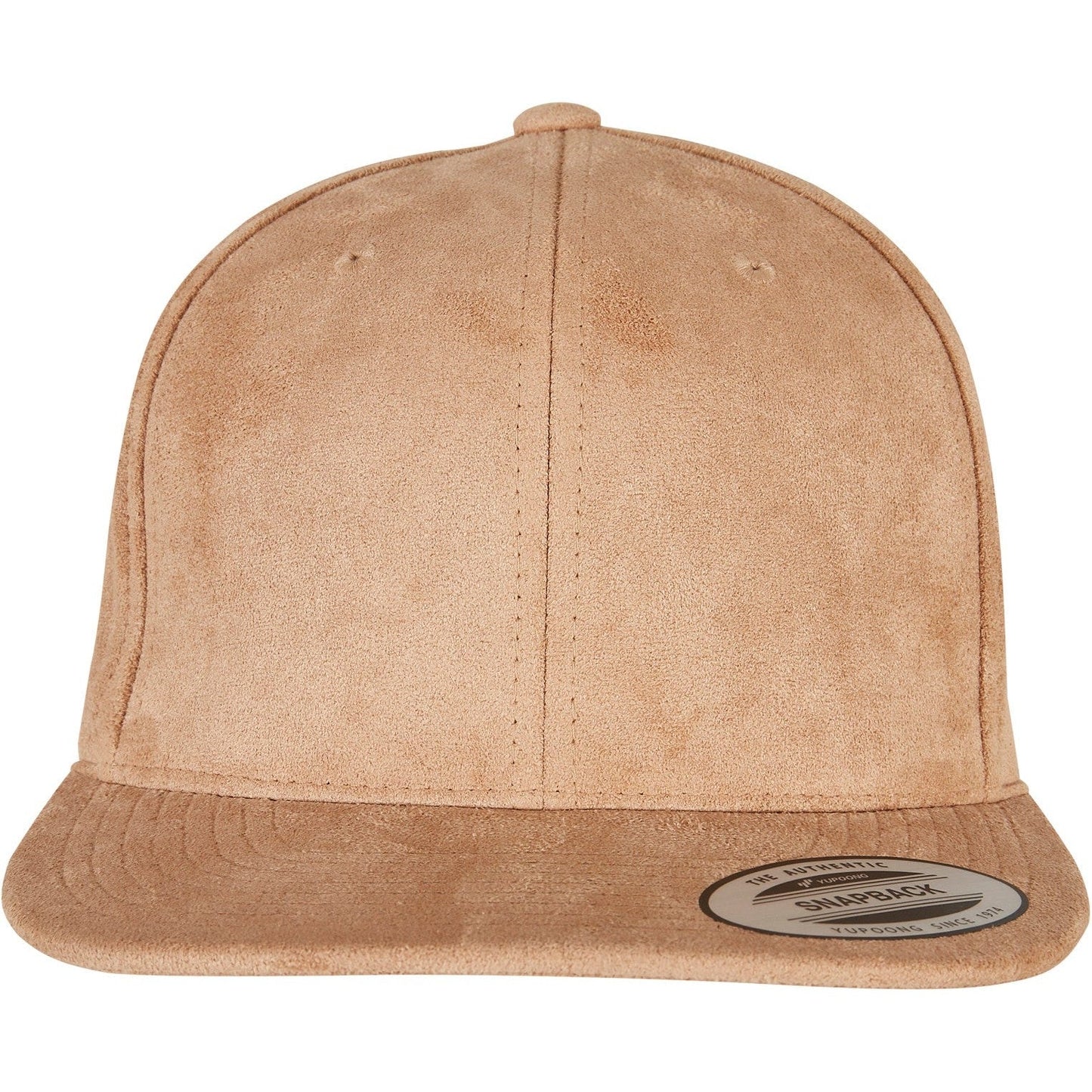 Flexfit Yupoong Imitation Suede Leather Snapback Cap Flat Visor Six-Panel
