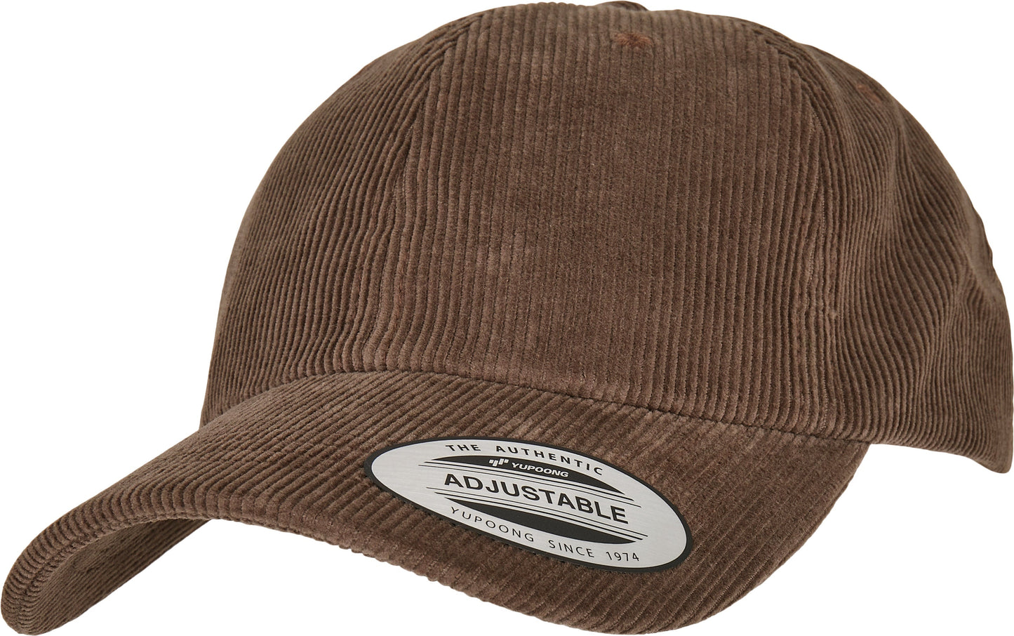 Flexfit Yupoong Low-Profile Corduroy Dad Cap Curved Brim Metal Buckle