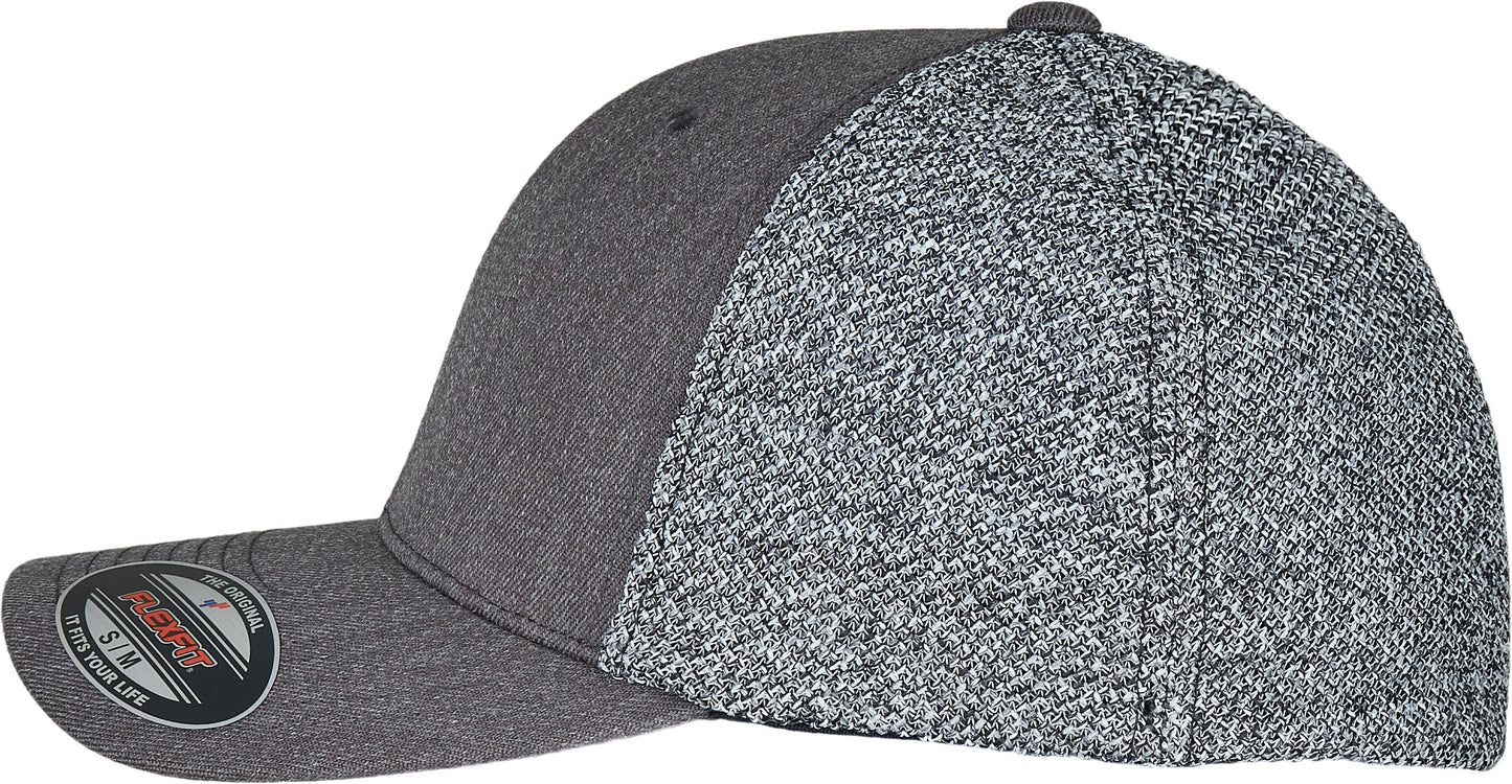 Flexfit By Yupoong Trucker Cap Melange Mesh Eco-Friendly Curved Visor