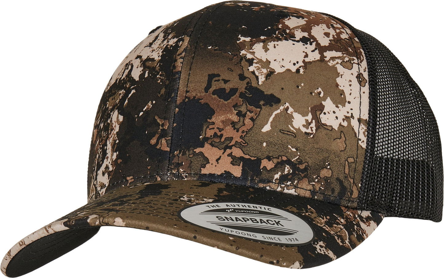 Flexfit Yupoong Veil Camo Retro Trucker Cap Snapback Curved Visor 6606Vc