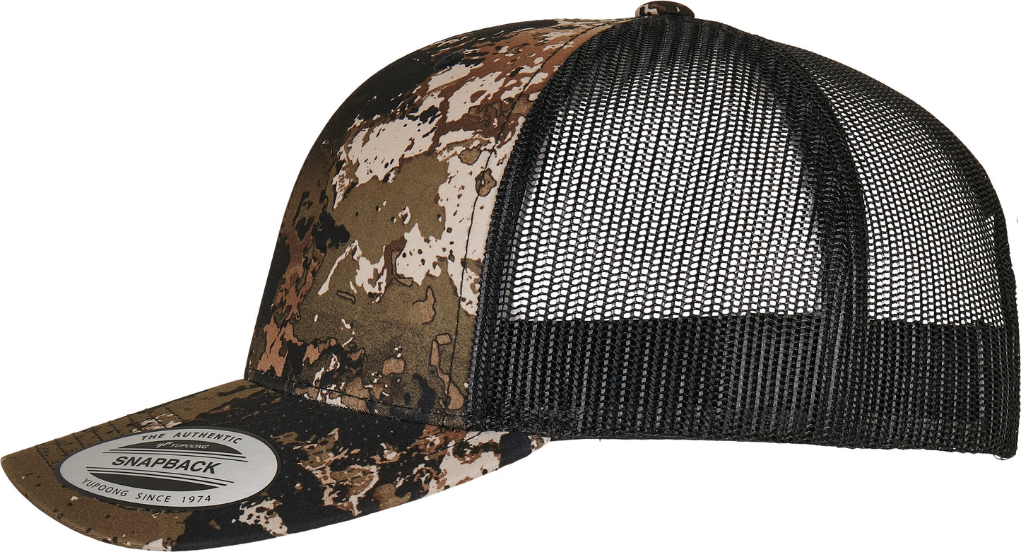 Flexfit Yupoong Veil Camo Retro Trucker Cap Snapback Curved Visor 6606Vc