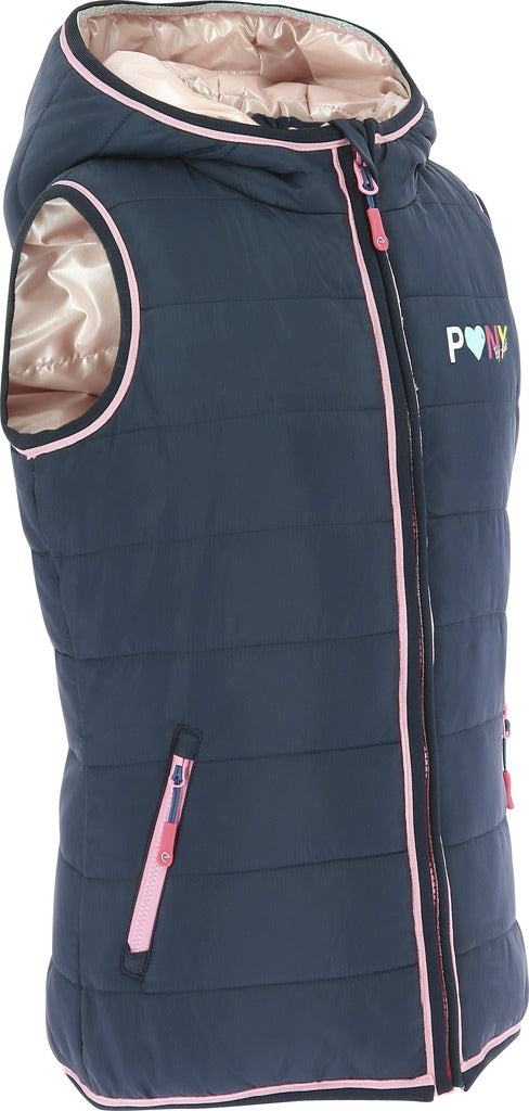 Equitheme Equi-Kids Jade Reversible Sleeveless Jacket EquiKids With Hood