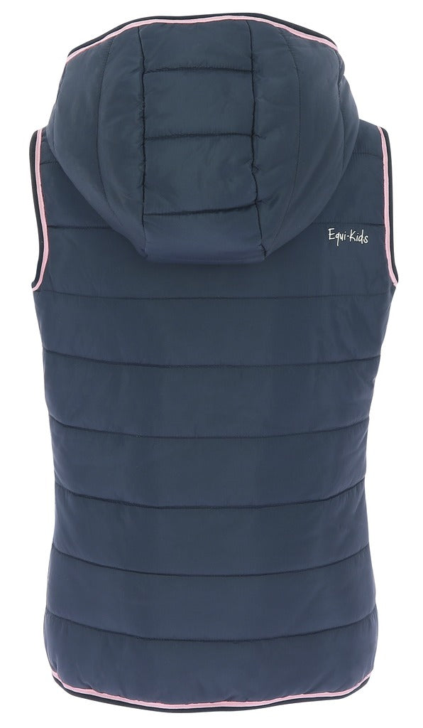 Equitheme Equi-Kids Jade Reversible Sleeveless Jacket EquiKids With Hood