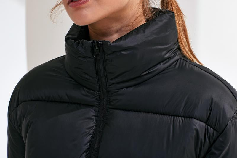 Women's TriDri Padded Jacket Lightweight Quilted High Neck Zip Pockets