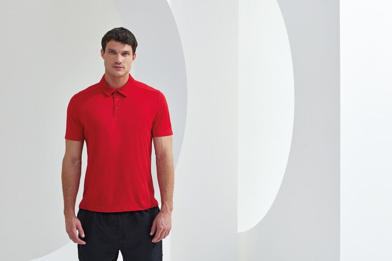 TriDri Panelled Polo Shirt Wicking Fabric Mesh Panels Short Sleeve Sportswear