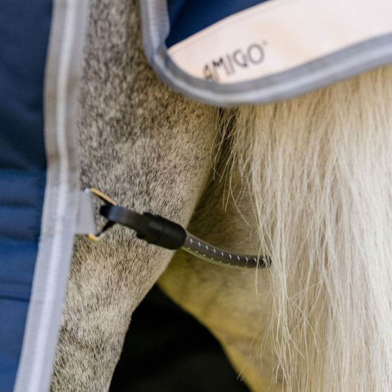 Horseware Ireland Amigo 1200D Pony 250g Turnout Rug  #colour_navy-titanium-grey-silver