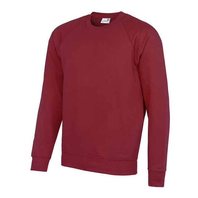 Awdis Academy Senior Raglan Sweatshirt Crew Neck Cotton Blend Comfortable Fit
