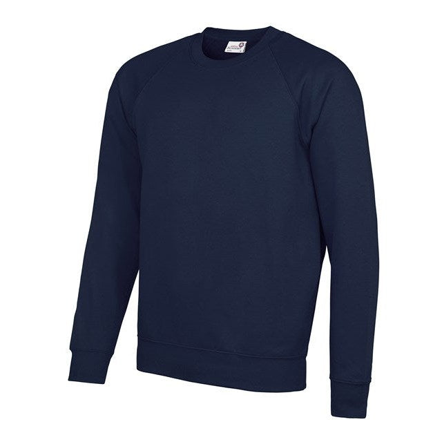 Awdis Academy Senior Raglan Sweatshirt Crew Neck Cotton Blend Comfortable Fit